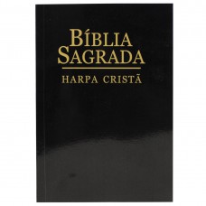 Bíblia Sagrada Letra Grande com Harpa Cristã - Capa preta