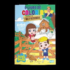 O livro de colorir Luccas e Gi na fazenda