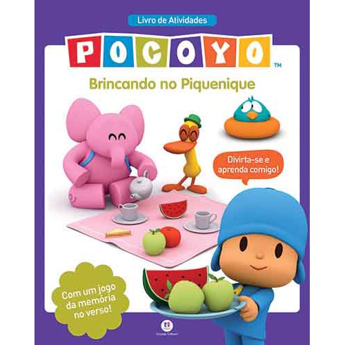 Pocoyo e seus amigos brincando para colorir