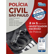 Polícia Civil de São Paulo - PC SP - 2 em 1 - investigador e escrivão de polícia