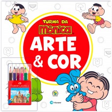 Arte e Cor com lápis de cor Turma da Mônica