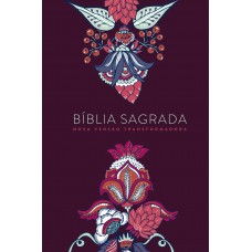 Bíblia NVT Letra Grande - Indian Flowers Vinho