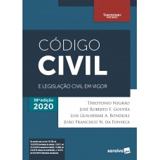 Código Civil e Legislação Civil em Vigor - 38ª Edição 2020