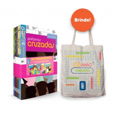 Kit promocional Coquetel com 5 livros Passatempos + Sacola brinde