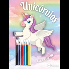 Pop gigante ler e colorir com lapis - Unicornios