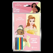 Solapa Pop Minilivro Ler e Colorir com Lápis - Disney Princesas