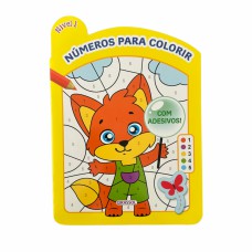 Números Para Colorir - Nível 1 - Com Adesivos!