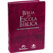 Bíblia da Escola Bíblica com índice - Capa Púrpura nobre