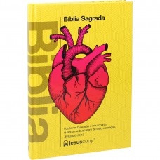 Bíblia Sagrada - Capa ilustrada Coração Amarelo