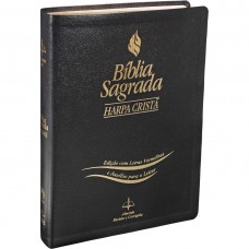 Bíblia Sagrada com Harpa Cristã - Couro bonded Preta