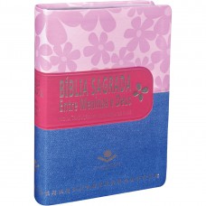 Bíblia Sagrada entre Meninas e Deus - Capa pink e jeans