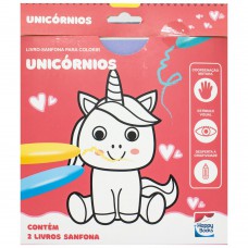 Livro-sanfona Para Colorir: Unicórnios