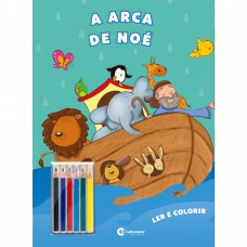 Pop gigante ler e colorir com lápis - A arca de Noe