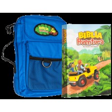Bíblia Aventura para crianças, NVI, edição especial com bolsa azul, Leitura Perfeita