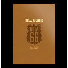 BÍBLIA NVI DE ESTUDO ROTA 66 - Luxo Caramelo