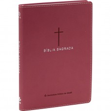 Bíblia Sagrada NAA Slim | SBB | Capa em couro sintético, rosa