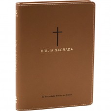 Bíblia Sagrada NAA Slim | SBB | Capa em couro sintético, marrom