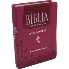 Bíblia Sagrada Letra Gigante com índice - Capa couro sintético Pink | Letra Gigante SBB