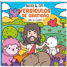 Blessed e Cute - Versículos de Gratidão Para Colorir