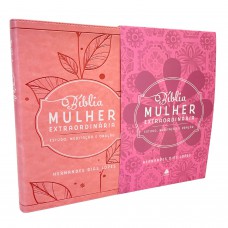 Bíblia mulher extraordinária - Estudo, Meditação e Oração - Rosa