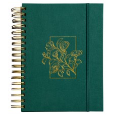 Meu plano perfeito, planner sem data, capa verde tecido sobre capa dura | Planner 2026 Meu plano perfeito, planner sem data, capa verde tecido sobre capa dura | Planner 2026