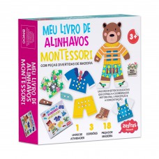 Meu livro de alinhavos Montessori com peças de madeira Meu livro de alinhavos Montessori com peças de madeira