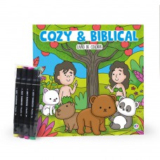 Cozy and Biblical - Livro de Colorir com 4 Canetinhas Cozy and Biblical - Livro de Colorir com 4 Canetinhas