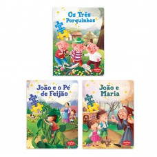 COMBO CONTOS DE FADAS COM QUEBRA-CABEÇAS: OS TRÊS PORQUINHOS, JOÃO E MARIA E JOÃO E O PÉ DE FEIJÃO COMBO CONTOS DE FADAS COM QUEBRA-CABEÇAS: OS TRÊS PORQUINHOS, JOÃO E MARIA E JOÃO E O PÉ DE FEIJÃO