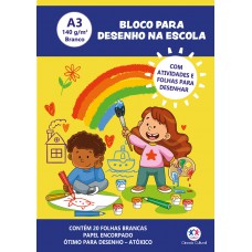 Bloco para Desenho A3 140g - 20 Folhas brancas