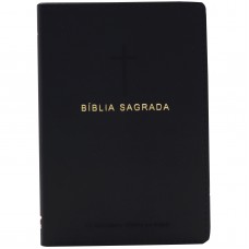 Bíblia Sagrada NAA Slim SBB Capa em couro sintético, preta
