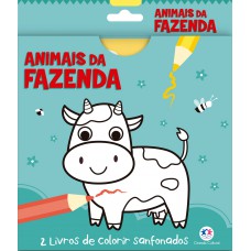 Animais da fazenda - 2 livros de colorir sanfonados Animais da fazenda - 2 livros de colorir sanfonados