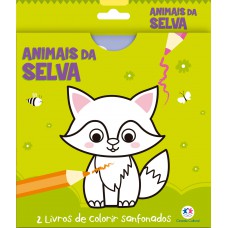 Animais da selva - 2 livros de colorir sanfonados Animais da selva - 2 livros de colorir sanfonados