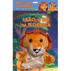 Leão, o rei da floresta - Livro de história + Fantoche