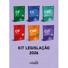 Kit Legislação 2026 – Constituição Federal 2026 + CLT 2025 + Código Civil 2026 + Código de Processo Civil 2026 + Código Penal 2026 + Código de Processo Penal 2026 + Código Tributário 2026