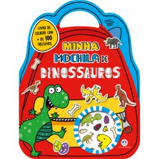 Minha mochila de dinossauros com adesivos e para colorir