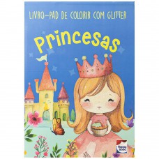 Livro-pad de colorir com Glitter: Princesas Livro-pad de colorir com Glitter: Princesas
