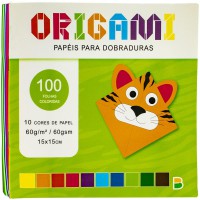 Origami Papéis para Dobradura (100 Folhas) 15x15cm Origami Papéis para Dobradura (100 Folhas) 15x15cm