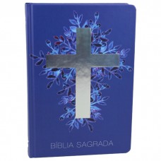 Bíblia Sagrada NAA SBB Capa dura ilustrada, cruz azul
