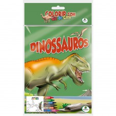 Colorir com Giz de Cera: Dinossauros