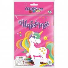 Colorir com Giz de Cera: Unicórnio
