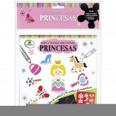 Raspe e Desenhe com Estêncil: Princesas